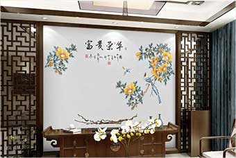 牡丹江森佰汇航空纤维墙咔（富贵荣华）